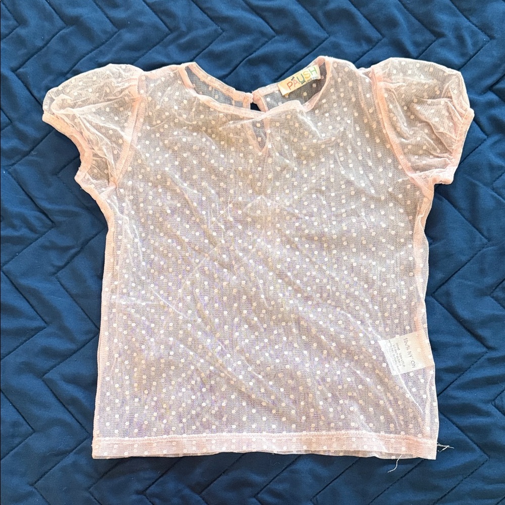 Pink Polka Dot Kids Top PAUSH